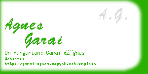 agnes garai business card